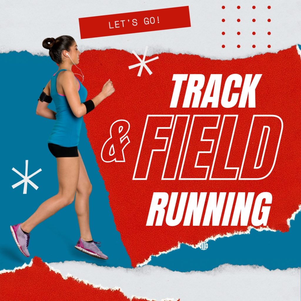 Blue and Red Running Sporty Collage UK Sports Instagram Post